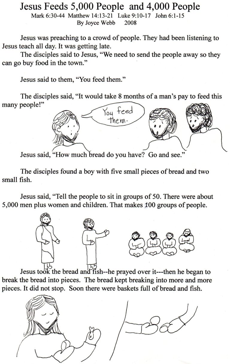 Jesus Feeds 5000 and 4000 People – Steps of Faith For the Deaf